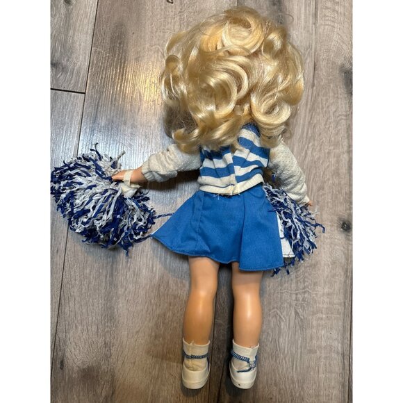 Fisher Price 80's Vintage Ideal Cheerleader Mandy Doll With Pom-Poms and Headban - Picture 7 of 11